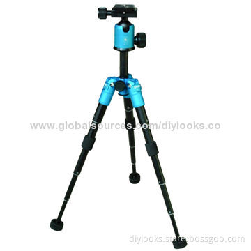 SLR/Micro-SLR/Digital Camera Tripod Stand, 5-Section Folding Aluminum Legs, QQ-66 (Blue)New